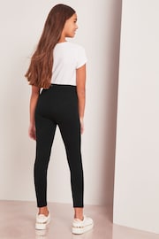 Lipsy Black 2 Pack Full Length Leggings (2-16yrs) - Image 3 of 4