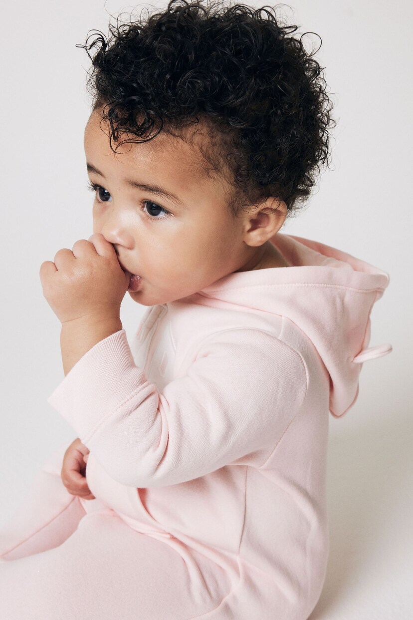 Gap Pink Logo Zip Hooded All in One - Baby (Newborn - 24mths)a - Image 5 of 8