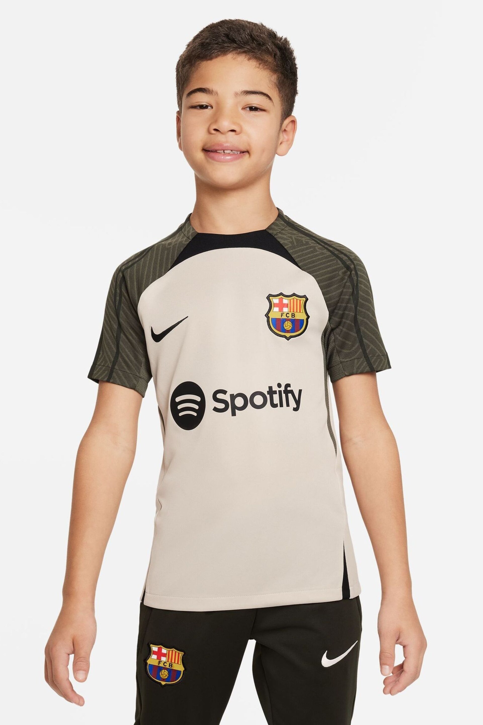 Nike Brown FC Barcelona Strike Football Top - Image 1 of 8