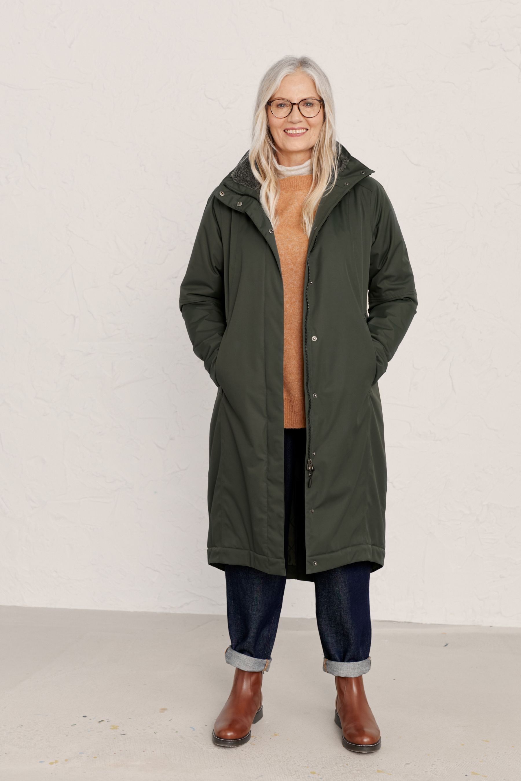 Buy Seasalt Cornwall Dark Green Tall Janelle Waterproof Coat from Next Luxembourg
