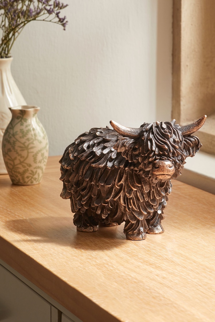 Bronze Hamish the Highland Cow Ornament - Image 1 of 4