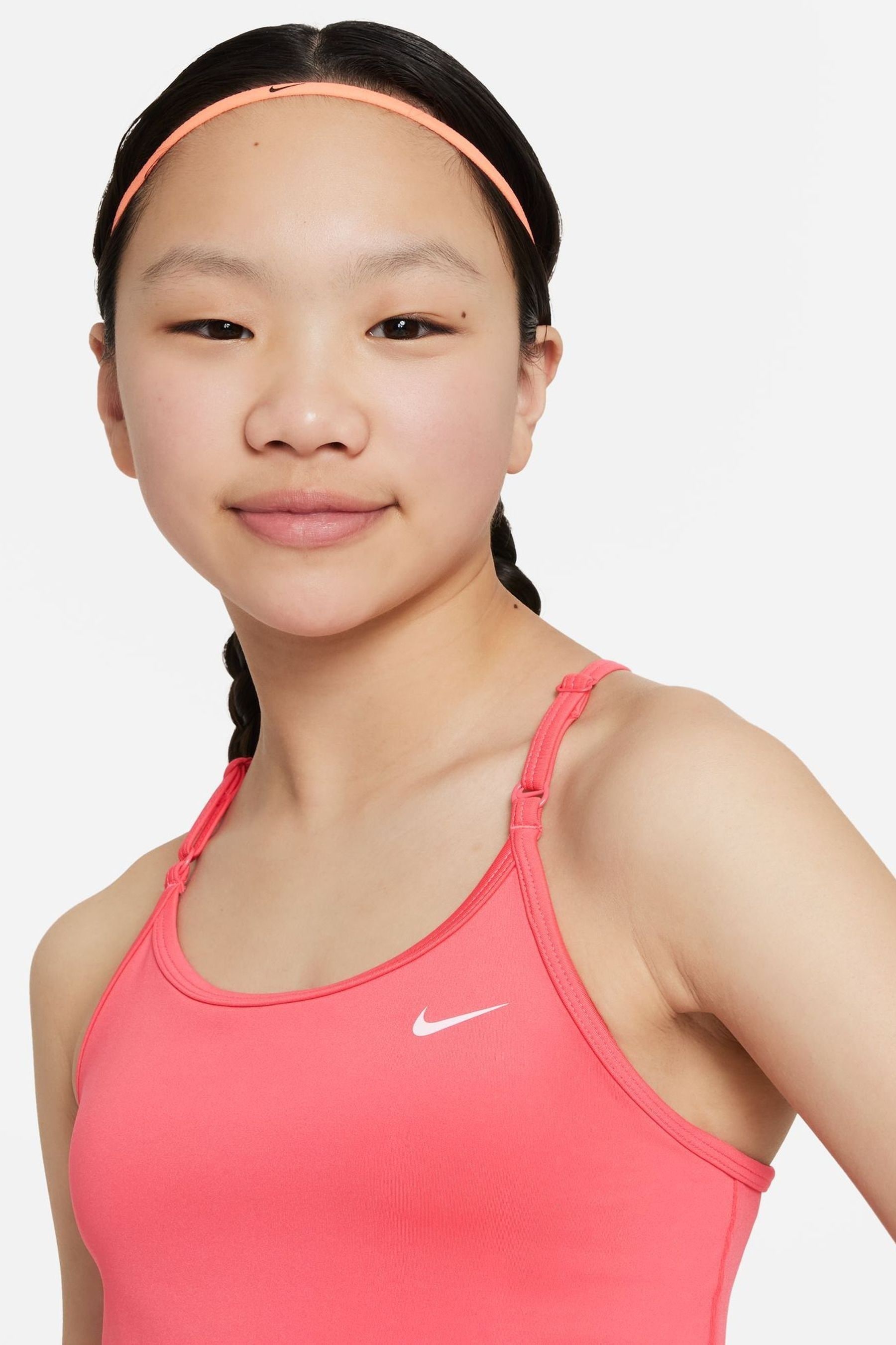 Nike Coral Pink Dri FIT Indy Tank Sports Bra