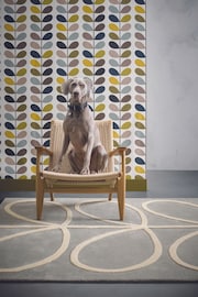 Orla Kiely Grey Giant Linear Stem Rug - Image 1 of 3