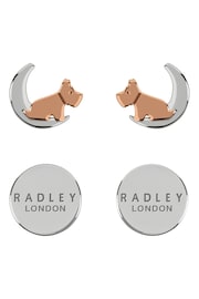 Radley Ladies 18ct Rose Gold And Silver-Plated 'Moon And Stars' Earrings - Image 1 of 3