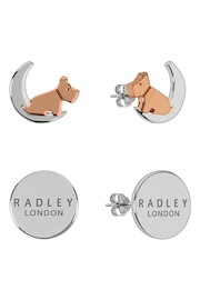 Radley Ladies 18ct Rose Gold And Silver-Plated 'Moon And Stars' Earrings - Image 2 of 3