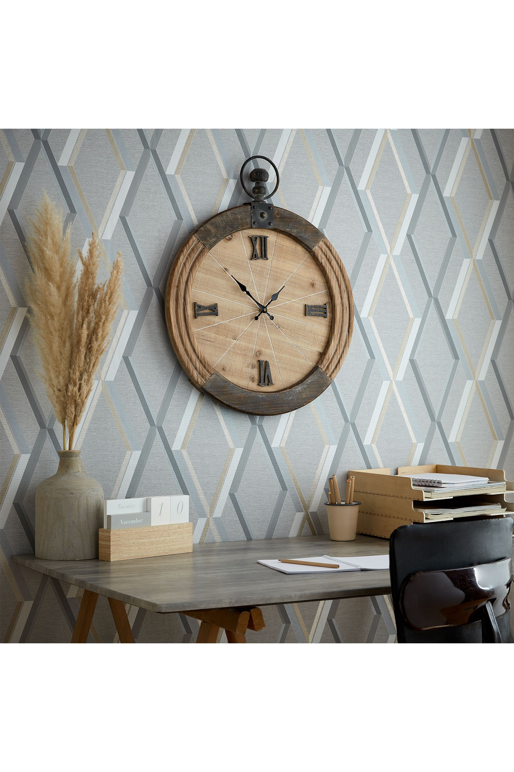 Buy Art For The Home Natural Wood Pocket Watch Clock from the Next UK online shop