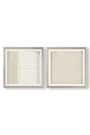 Art For The Home Set of 2 Natural Linear Luxe Framed Art - Image 2 of 4