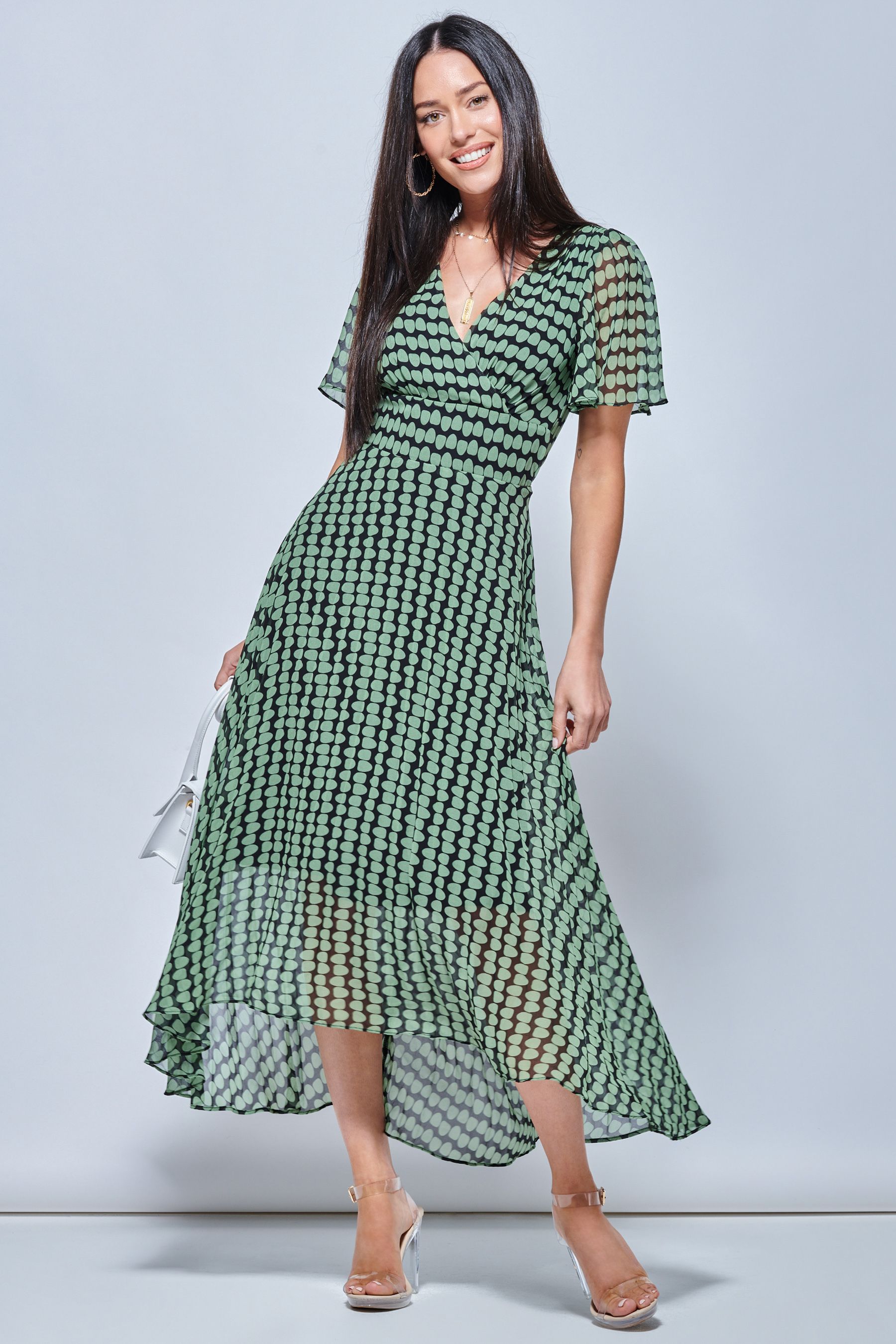 Jolie moi pleated dress new arrivals