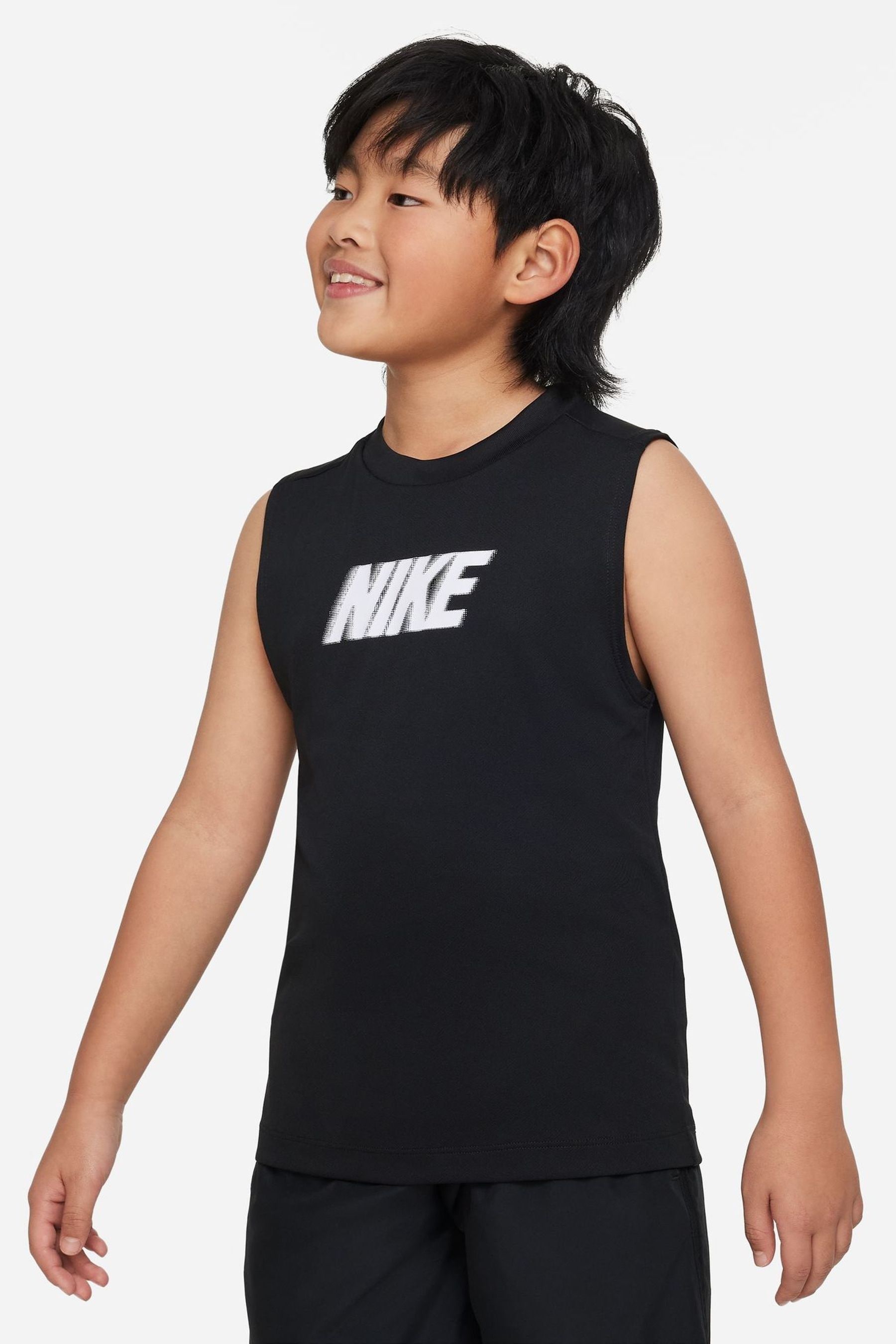 Buy Nike Black Dri FIT Multi Sleeveless Training Vest Top from Next Malta