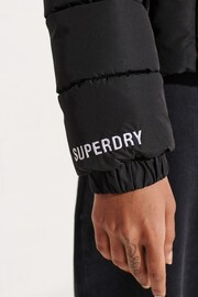 Superdry Black Hooded Spirit Sports Padded Coat - Image 4 of 9