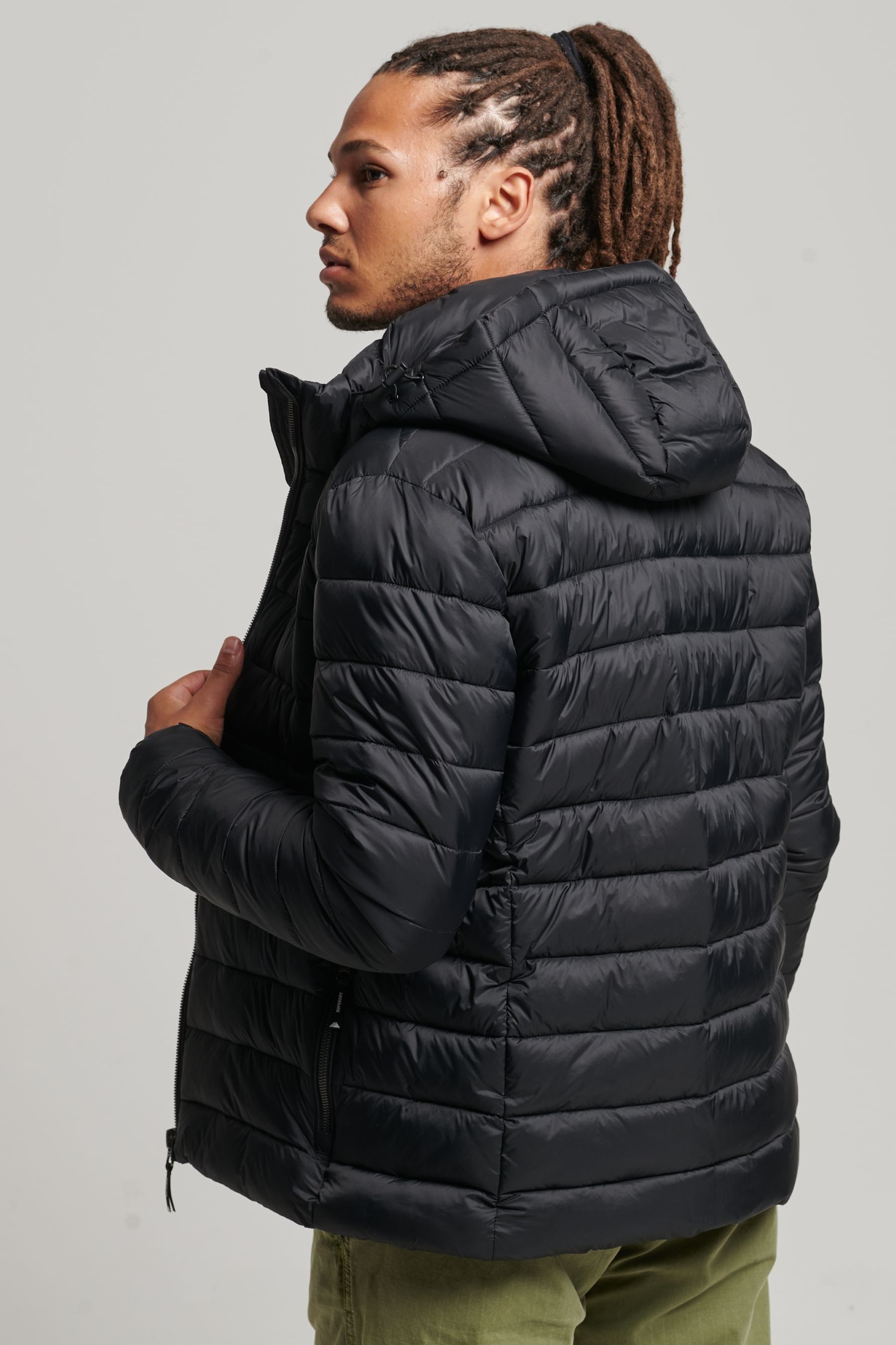 Superdry black fuji jacket top