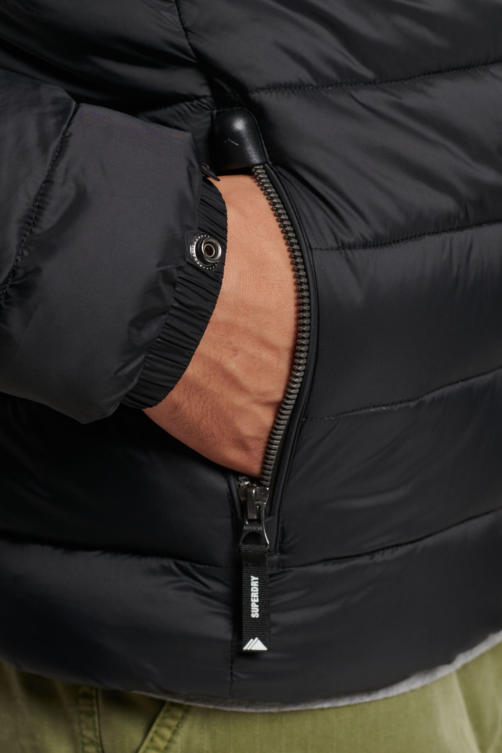 Superdry Black Classic Fuji Padded Jacket - Image 5 of 7