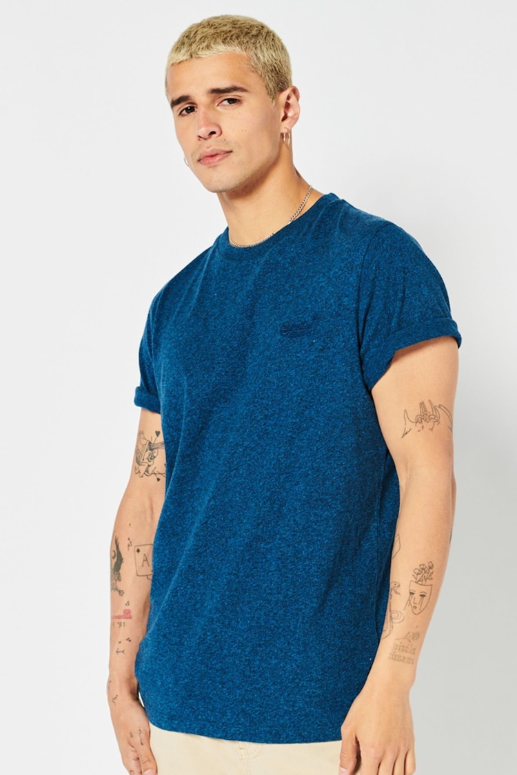 Superdry Charred Teal Grit Vintage Embroidered T-Shirt - Image 4 of 4