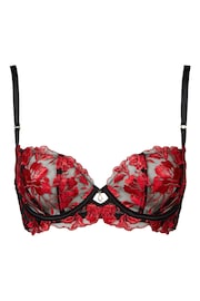 Ann Summers Black/Red The Hero Non Pad Wired Bra - Image 4 of 4