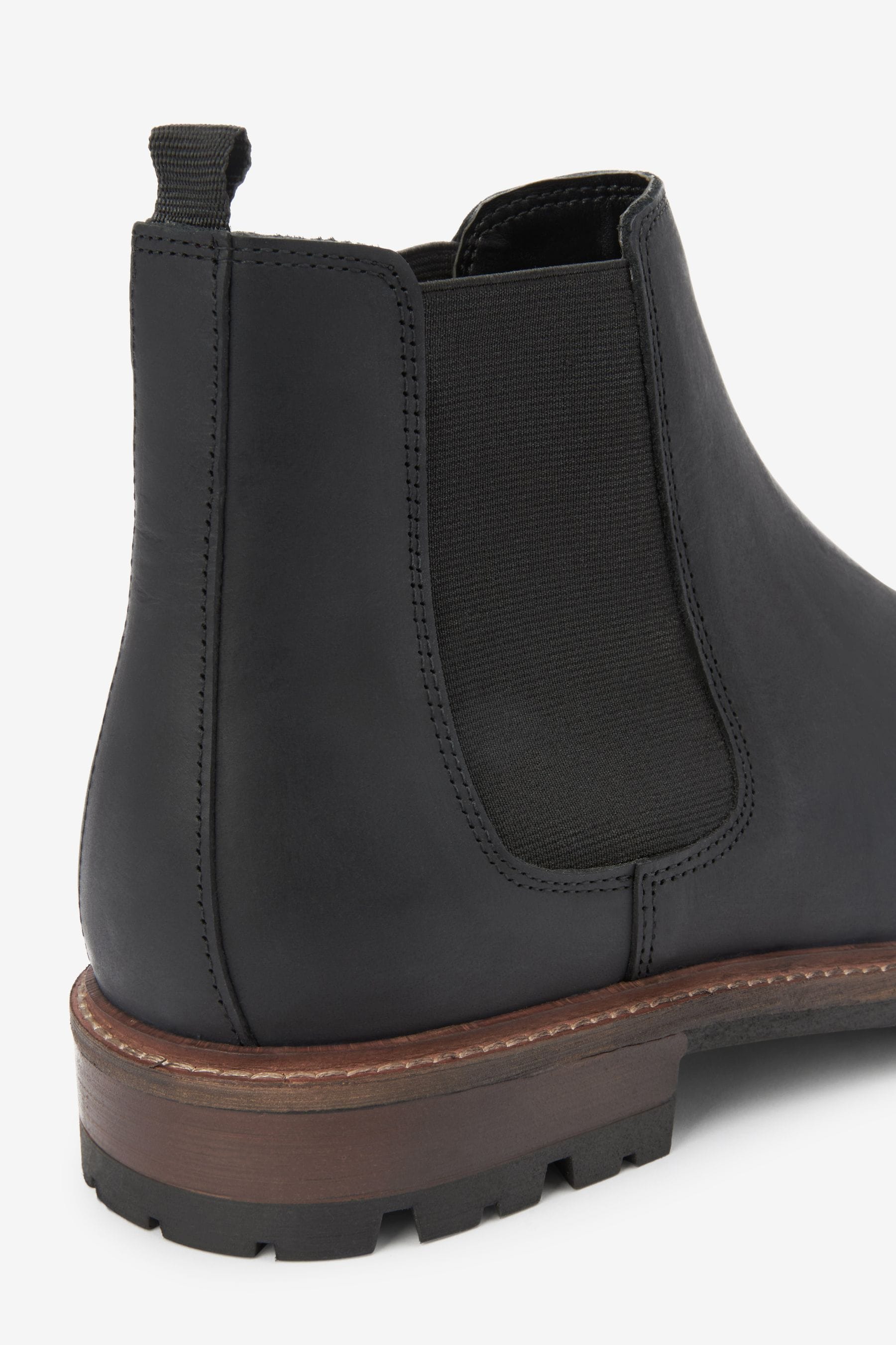 Buy Black Leather Chelsea Boots from Next Luxembourg