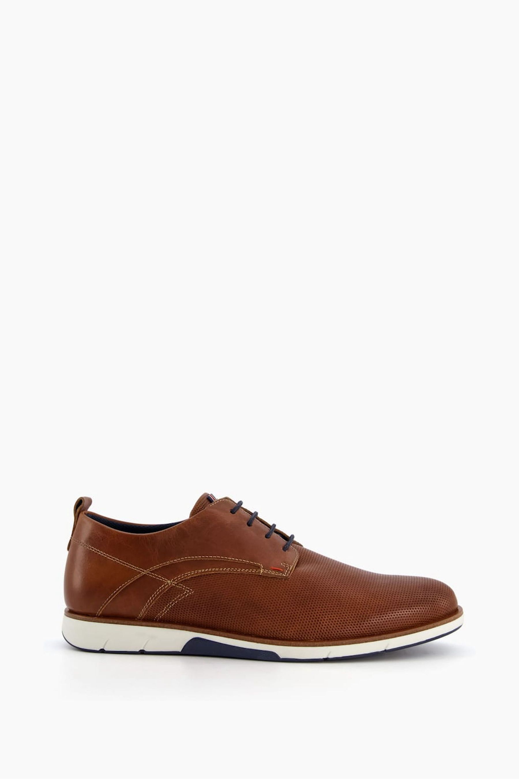 Buy Dune London Brown Wide Fit Balad Perforated Wedge Casual Shoes from Next Luxembourg