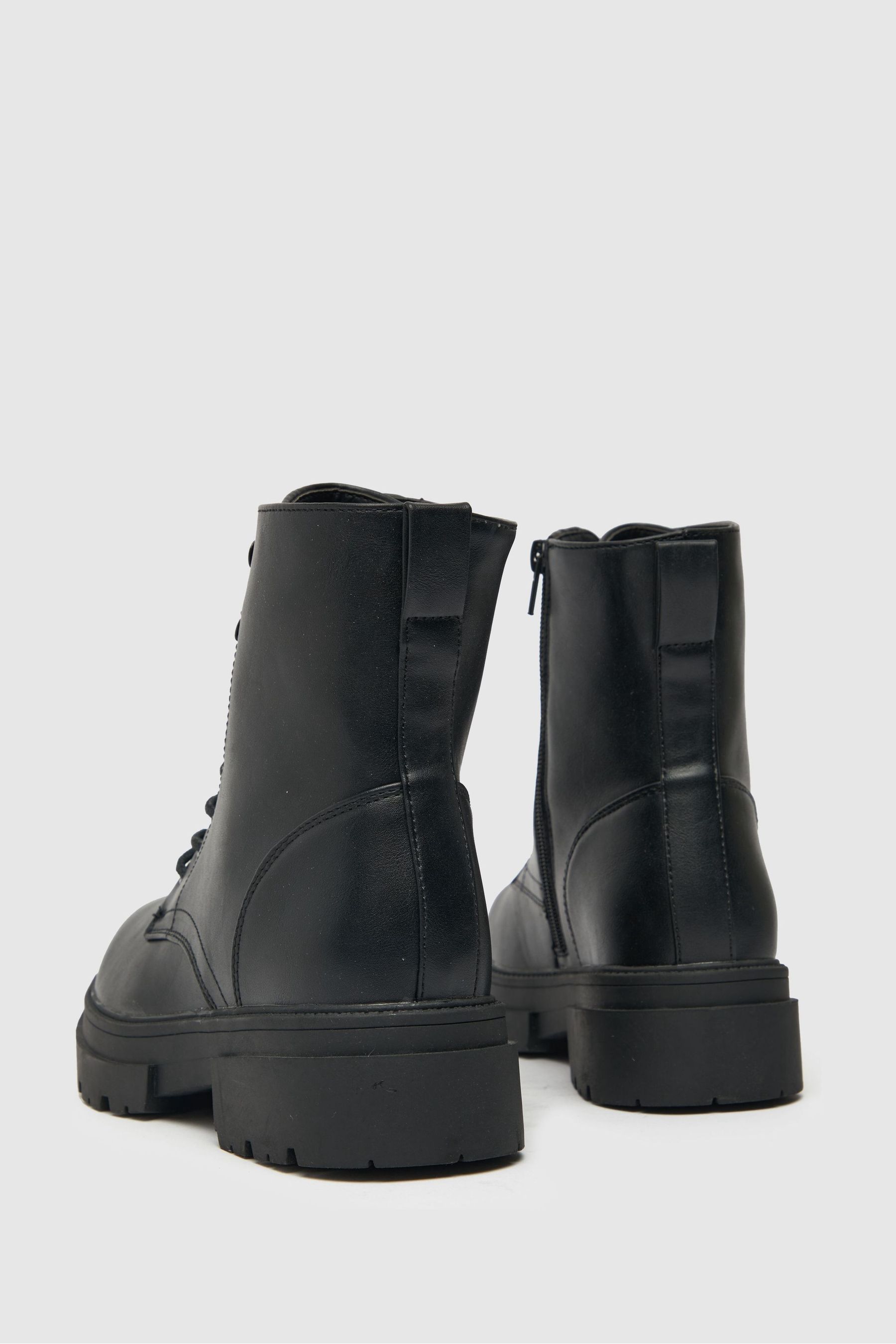 Buy Schuh Ashton Chunky Lace Up Black Boots from Next Austria