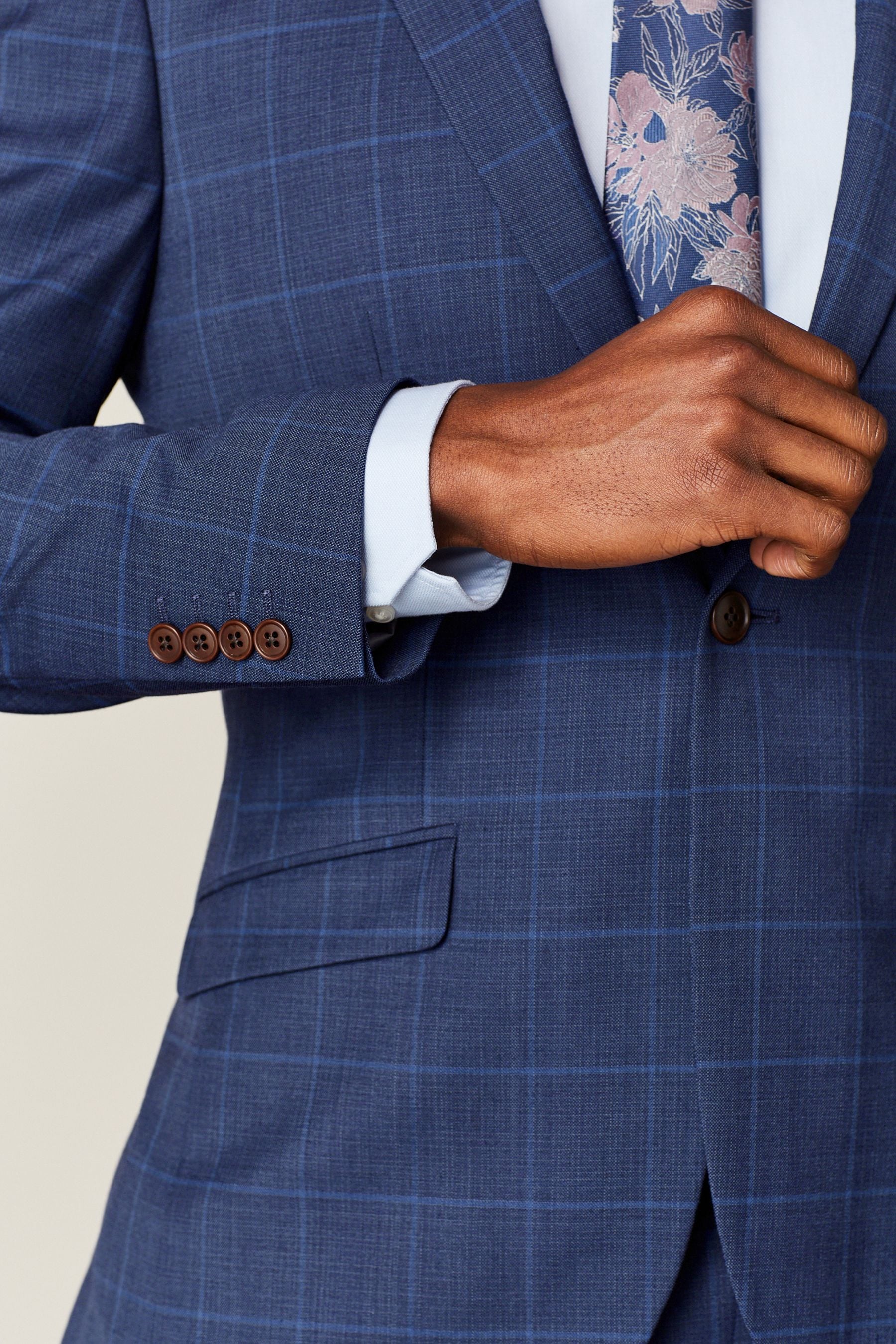 Next tan windowpane check coat online