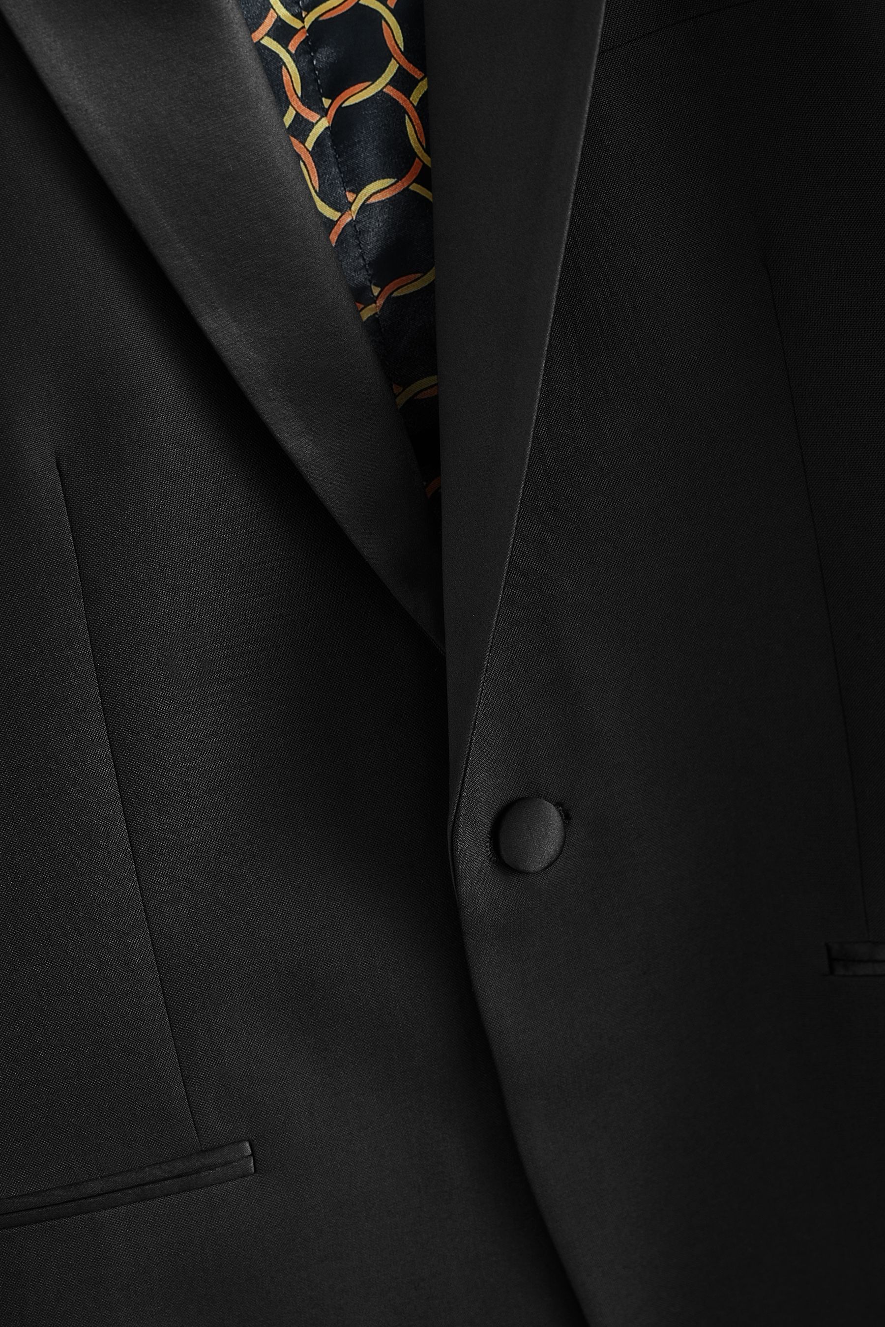 Buy Black Shawl Slim Fit Tuxedo Suit Jacket from Next Canada