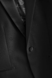 Black Shawl Slim Fit Tuxedo Suit Jacket - Image 5 of 6