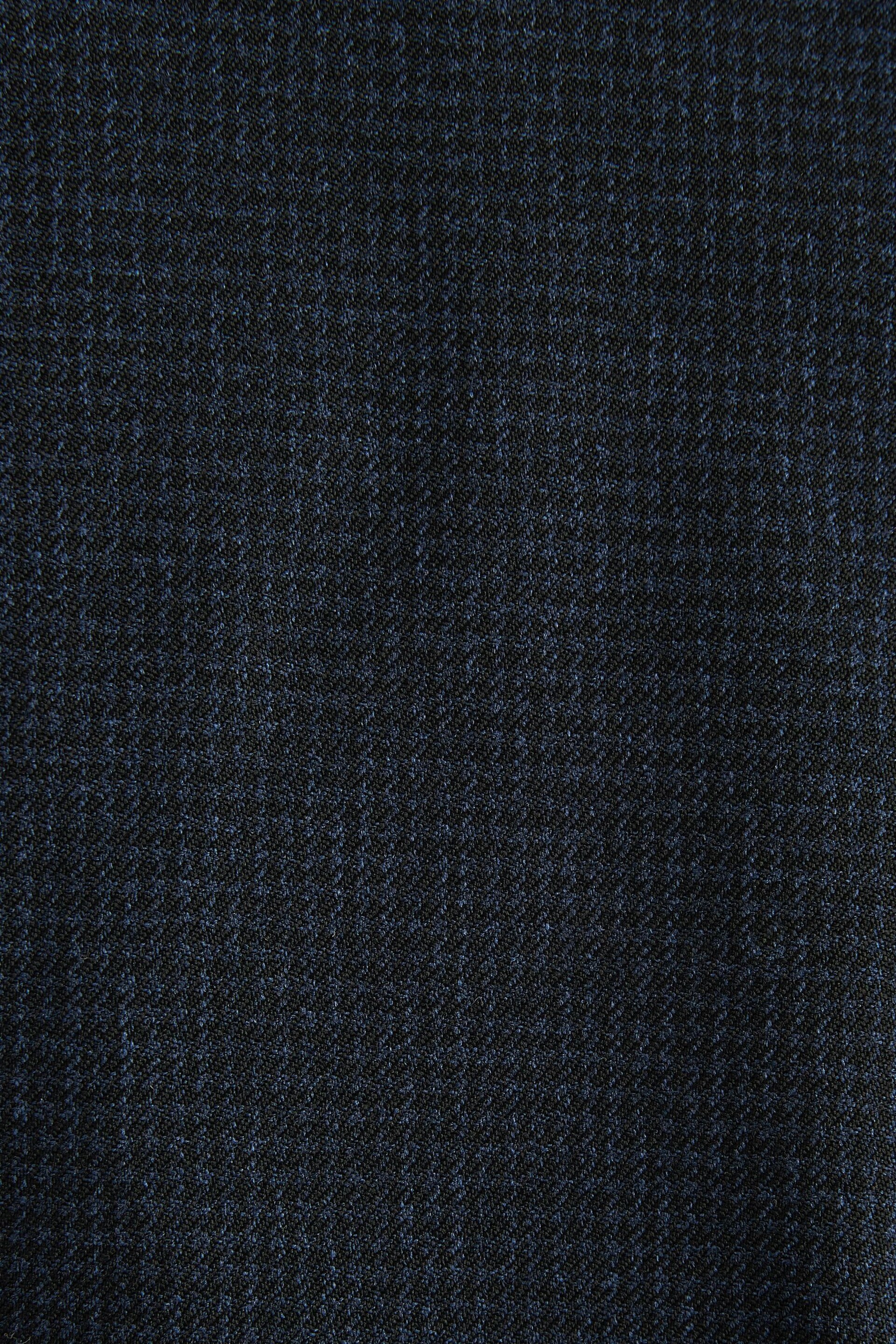 Navy Blue Slim Slim fit Puppytooth Fabric Suit: Trousers - Image 7 of 7