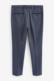 Light Blue Slim Slim fit Puppytooth Fabric Suit: Trousers - Image 7 of 9