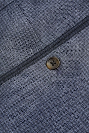 Light Blue Slim Slim fit Puppytooth Fabric Suit: Trousers - Image 8 of 9