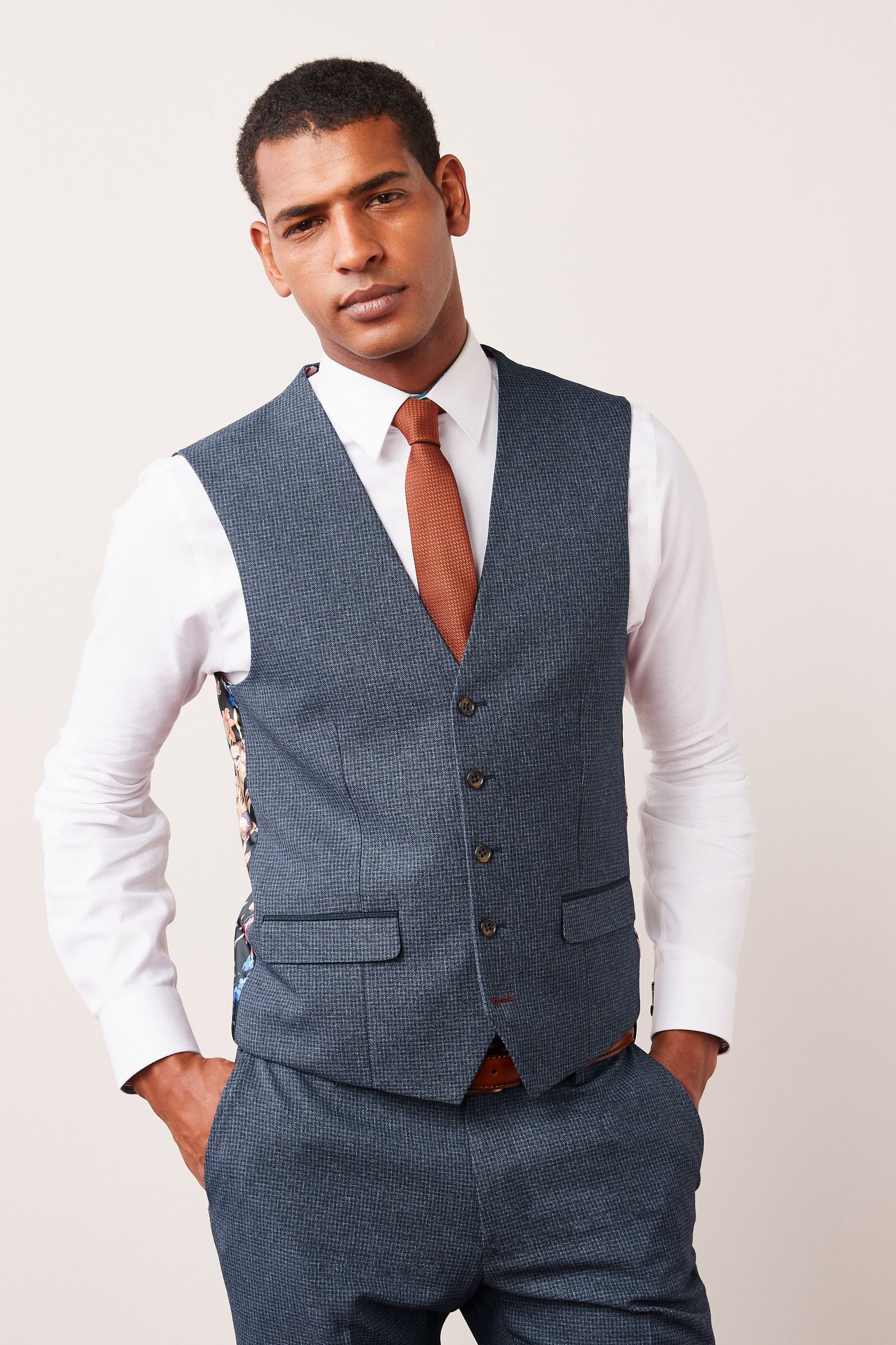 Next waistcoat blue shop