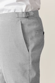 Black and White Slim Fit Morning Suit: Trousers - Image 5 of 9