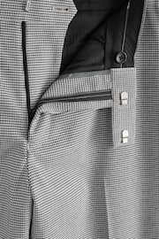 Black and White Slim Fit Morning Suit: Trousers - Image 7 of 9