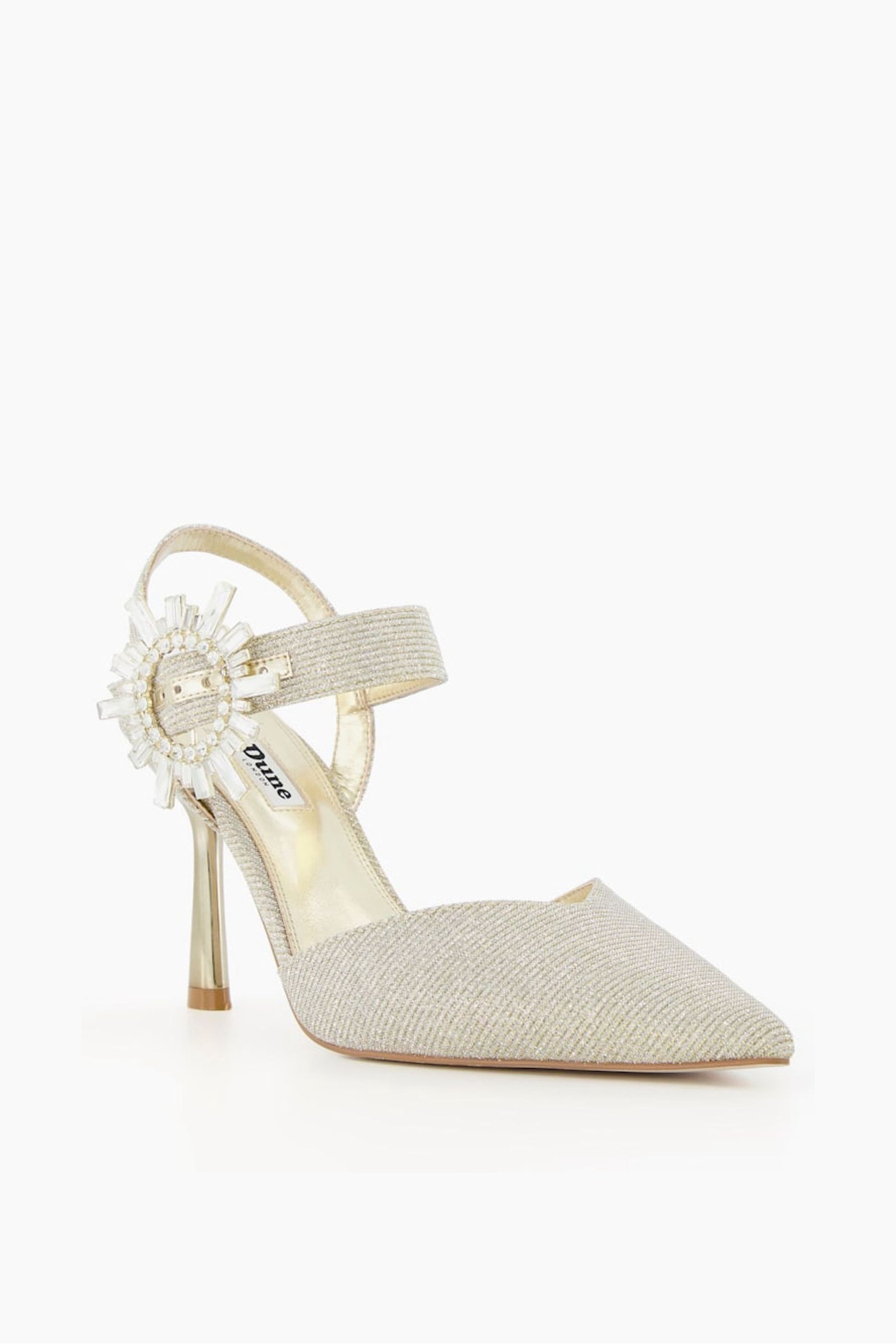 Buy Dune London Metallic Casa Wheel Brooch Y Back Shoes from Next Luxembourg