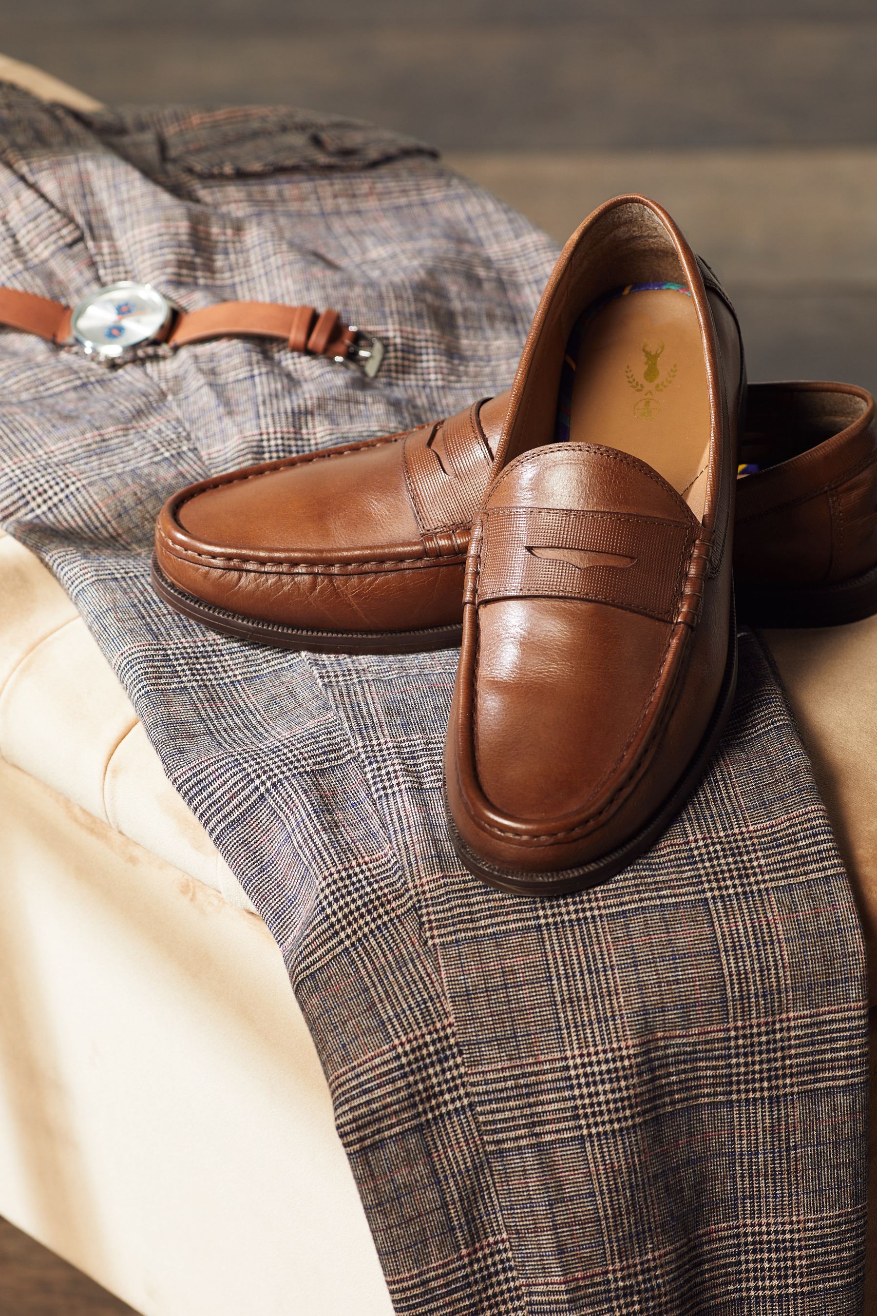 Next tan loafers outlet