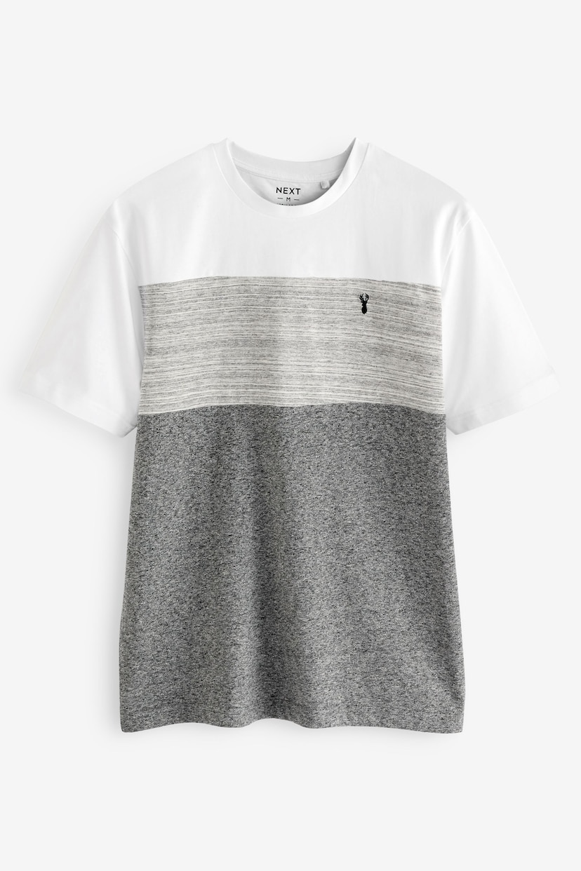 Grey Regular Fit Block T-Shirt - Image 4 of 5