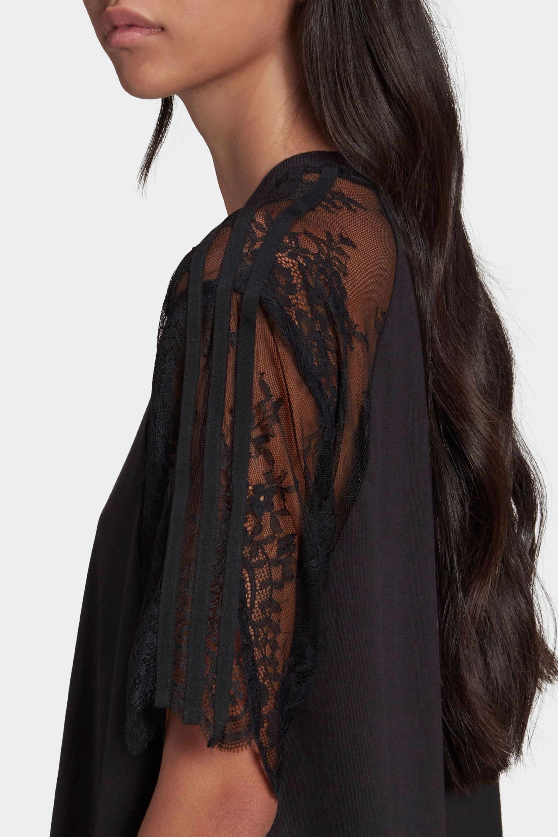 Buy adidas Originals Black Adicolor Classics Lace T Shirt Dress from Next Germany