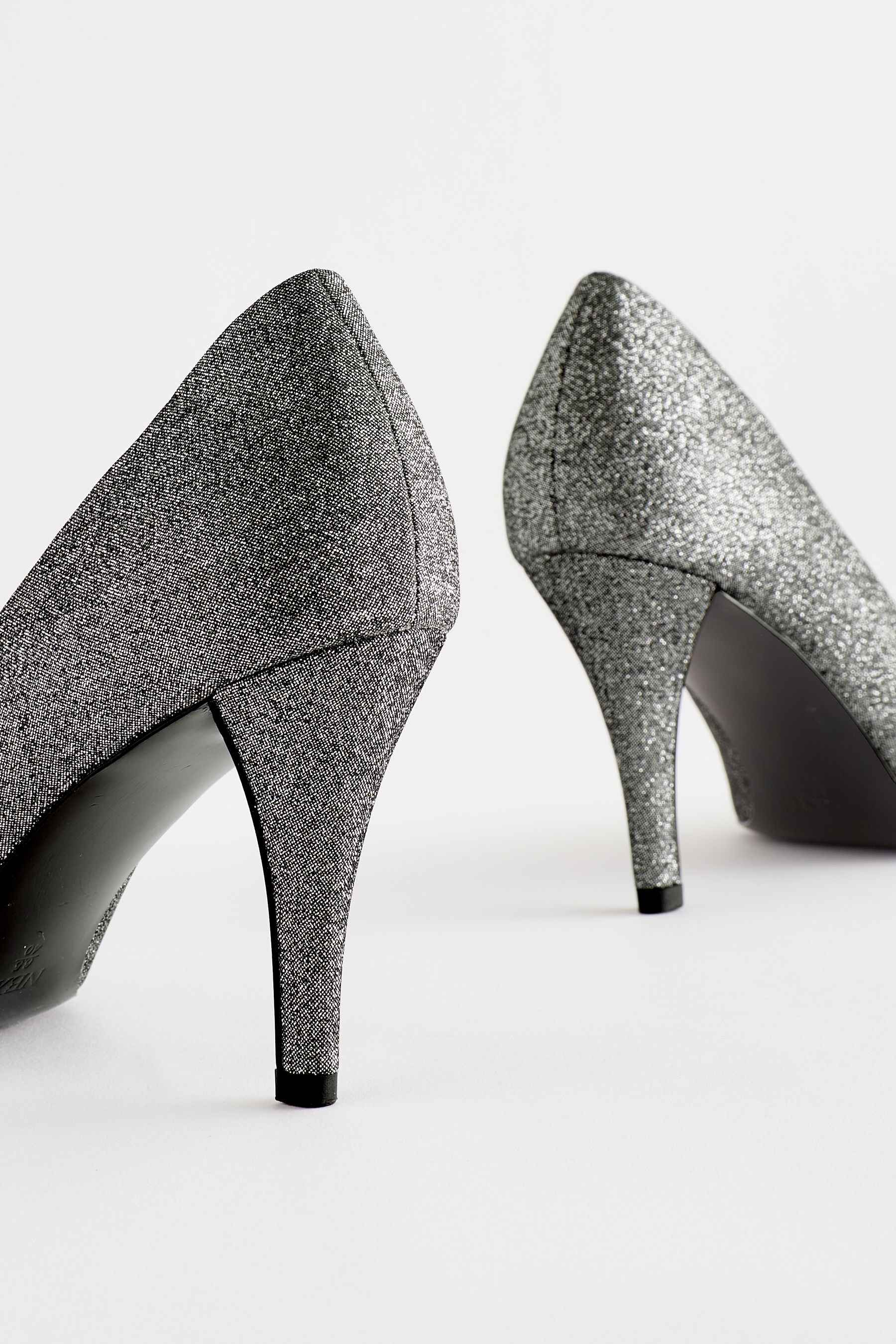 Buy Pewter Shimmer Regular Wide Fit Forever Comfort Mid Heel Court Shoes from Next Ireland