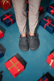 Birkenstock Grey Boston Felt Clogs - Image 5 of 5