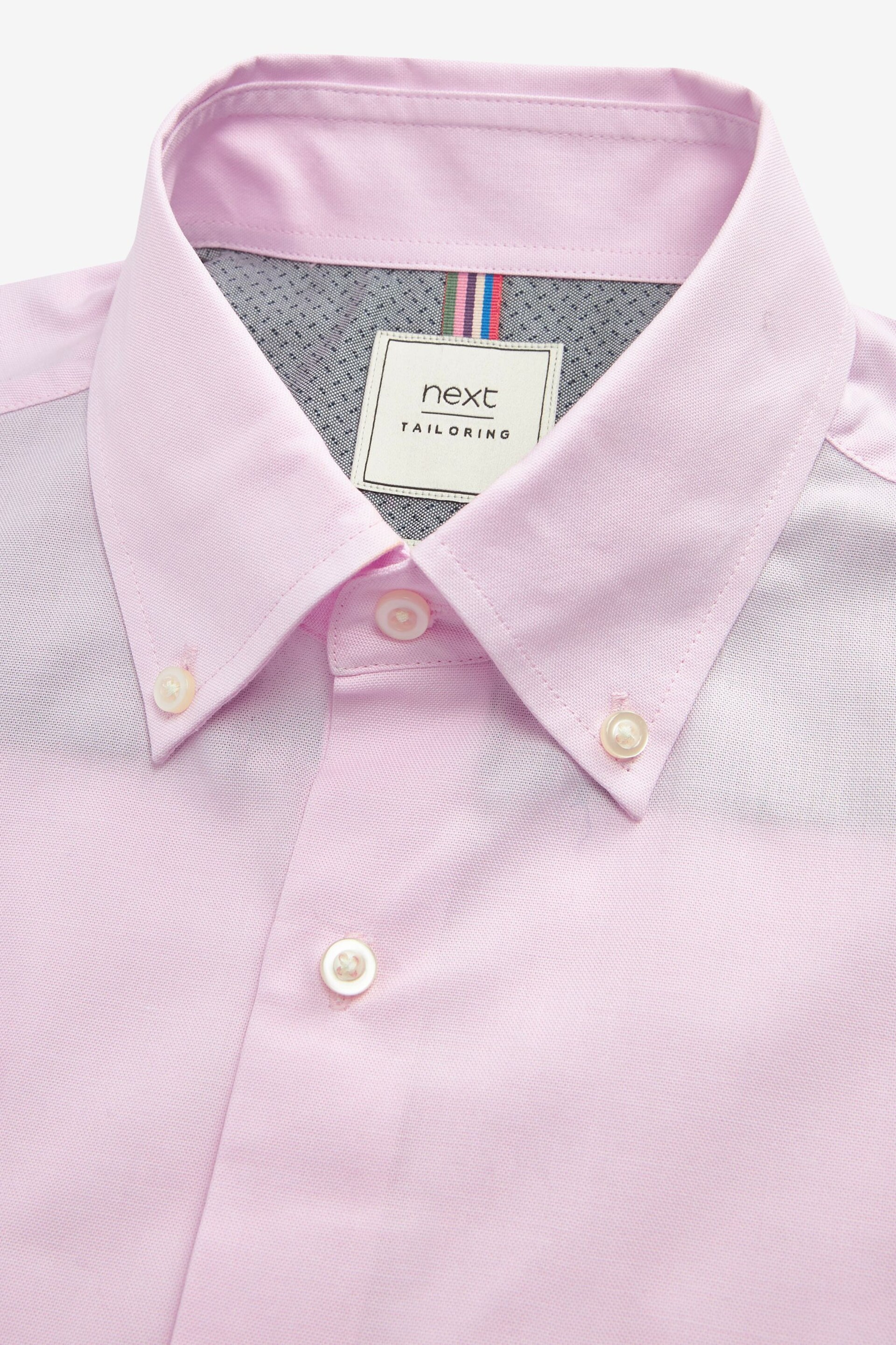 Light Pink Slim Fit Easy Iron Button Down Oxford Shirt - Image 4 of 5