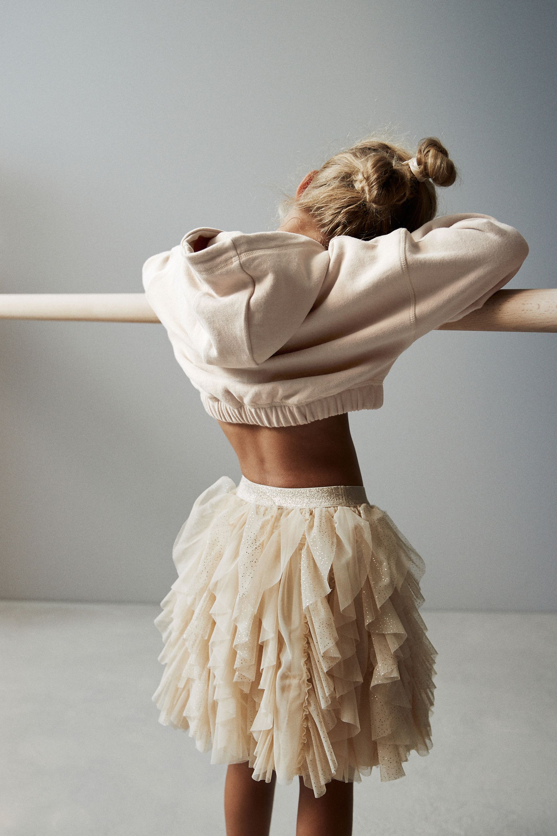 Buy Ecru Cream Gold Sparkle Tiered Tulle Mesh Skirt 3 16yrs from Next Luxembourg