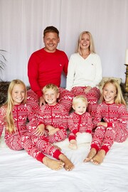 The Little Tailor Men's Red Reindeer Christmas Fairisle Pyjamas - Image 5 of 11