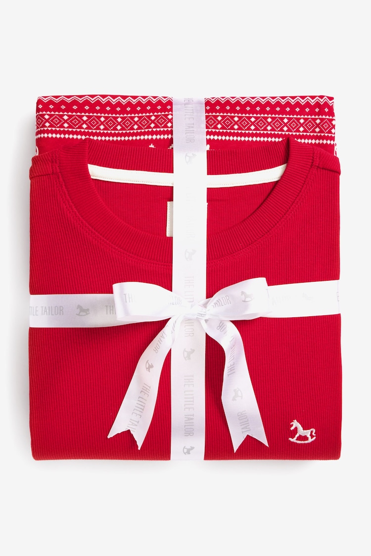 The Little Tailor Men's Red Reindeer Christmas Fairisle Pyjamas - Image 8 of 8