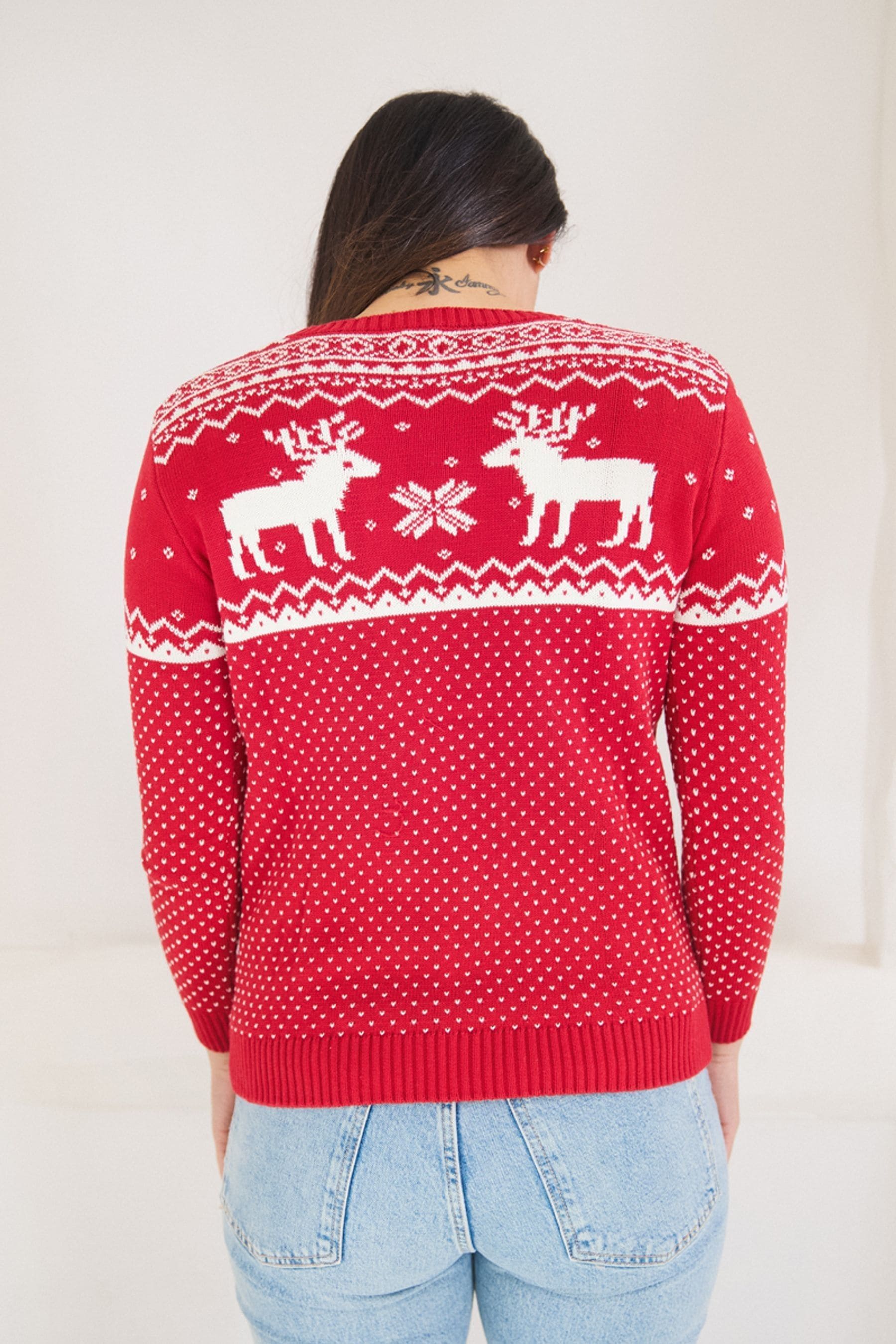 Buy The Little Tailor Womens Christmas 100 Cotton Reindeer Fairisle Pattern Jumper Next Ukraine