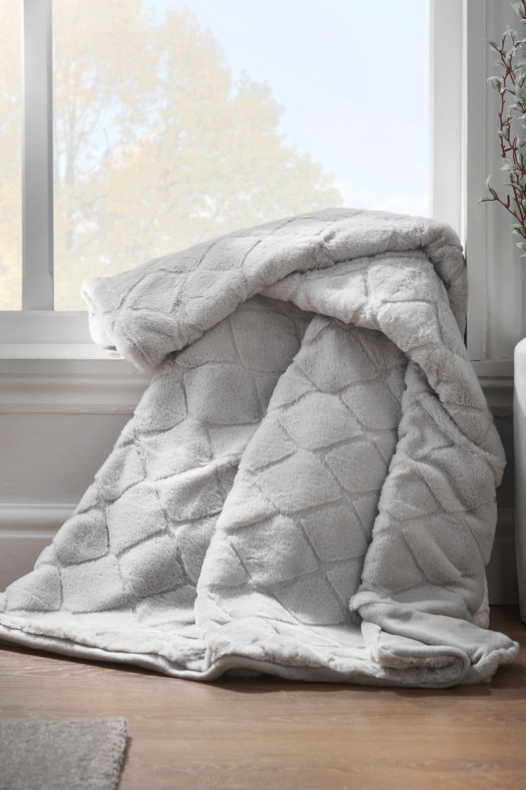 Catherine lansfield throw grey outlet
