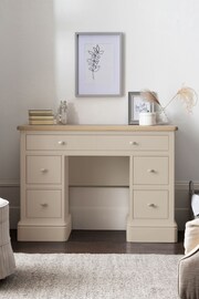 Stone Hampton Painted Oak Collection Luxe Space Saving Storage Console Dressing Table - Image 1 of 9
