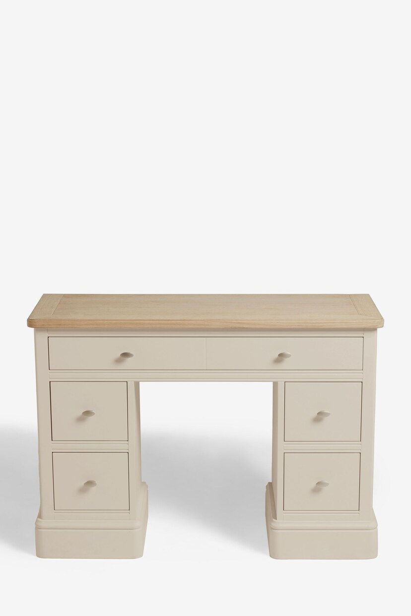 Stone Hampton Painted Oak Collection Luxe Space Saving Storage Console Dressing Table - Image 5 of 9