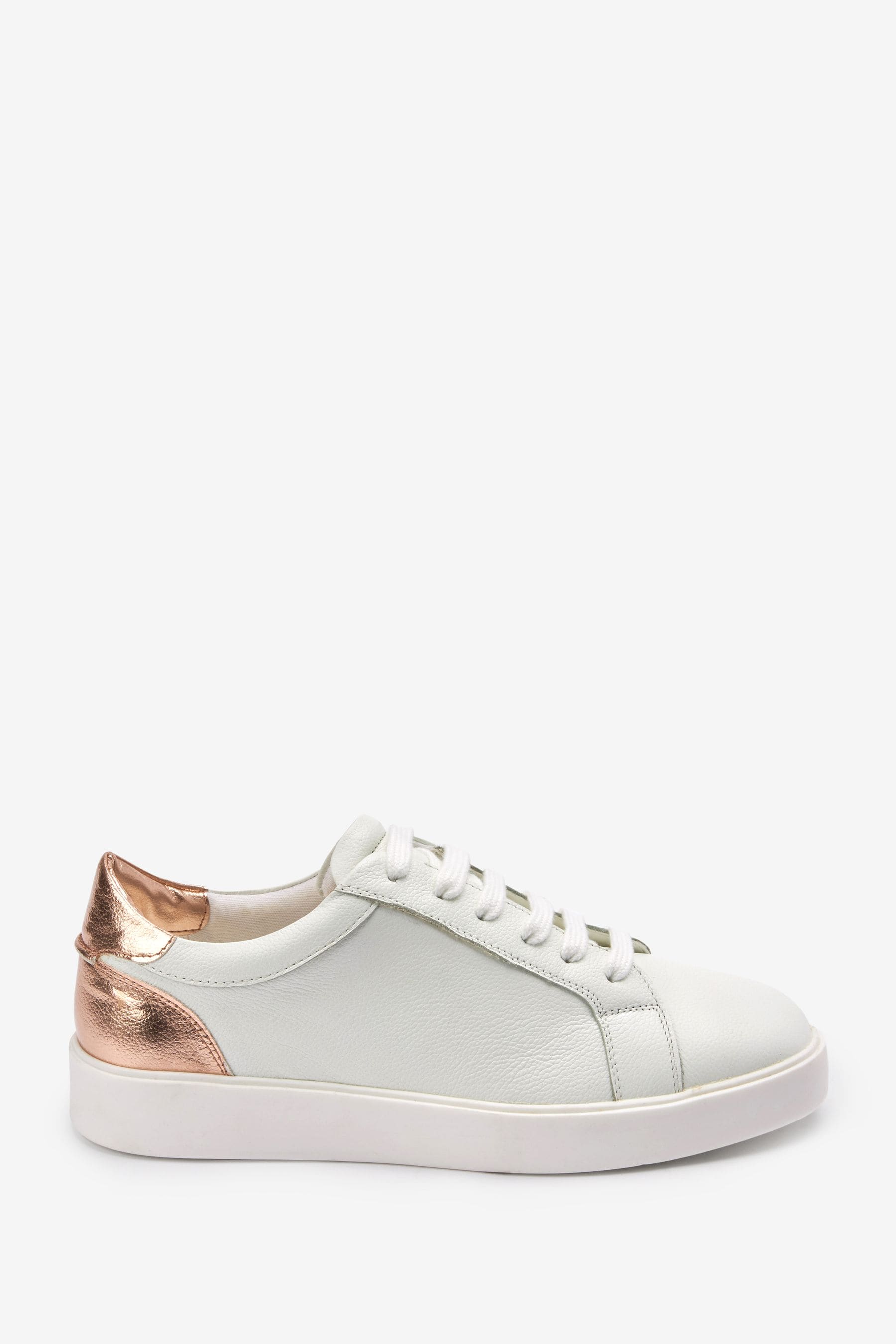 White and rose gold women's shoes top