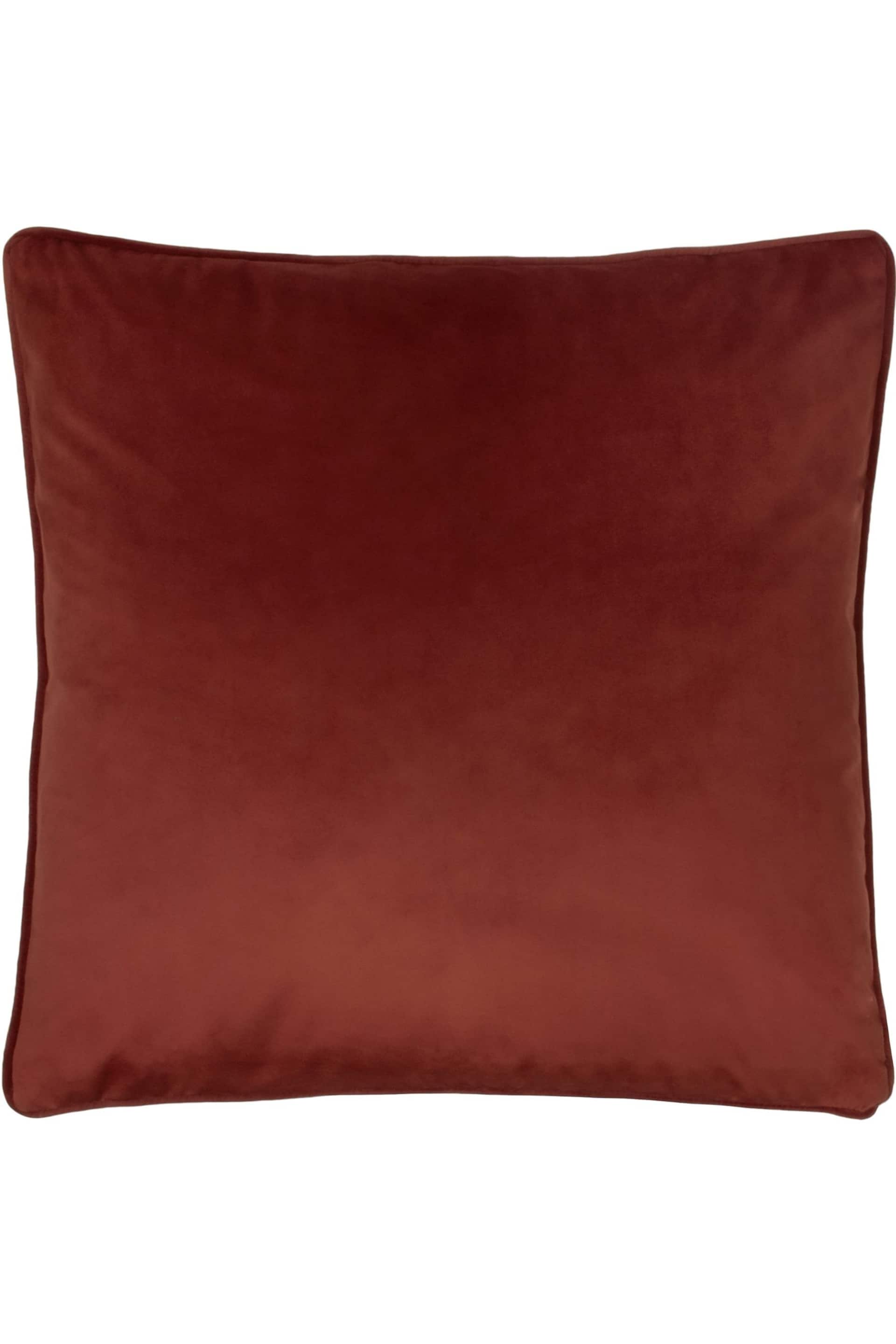 Evans Lichfield Sunset Orange Opulence Velvet Polyester Filled Cushion - Image 1 of 2