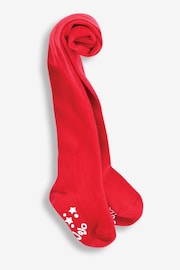 JoJo Maman Bébé Bright Red Cotton Rich Tights - Image 1 of 1