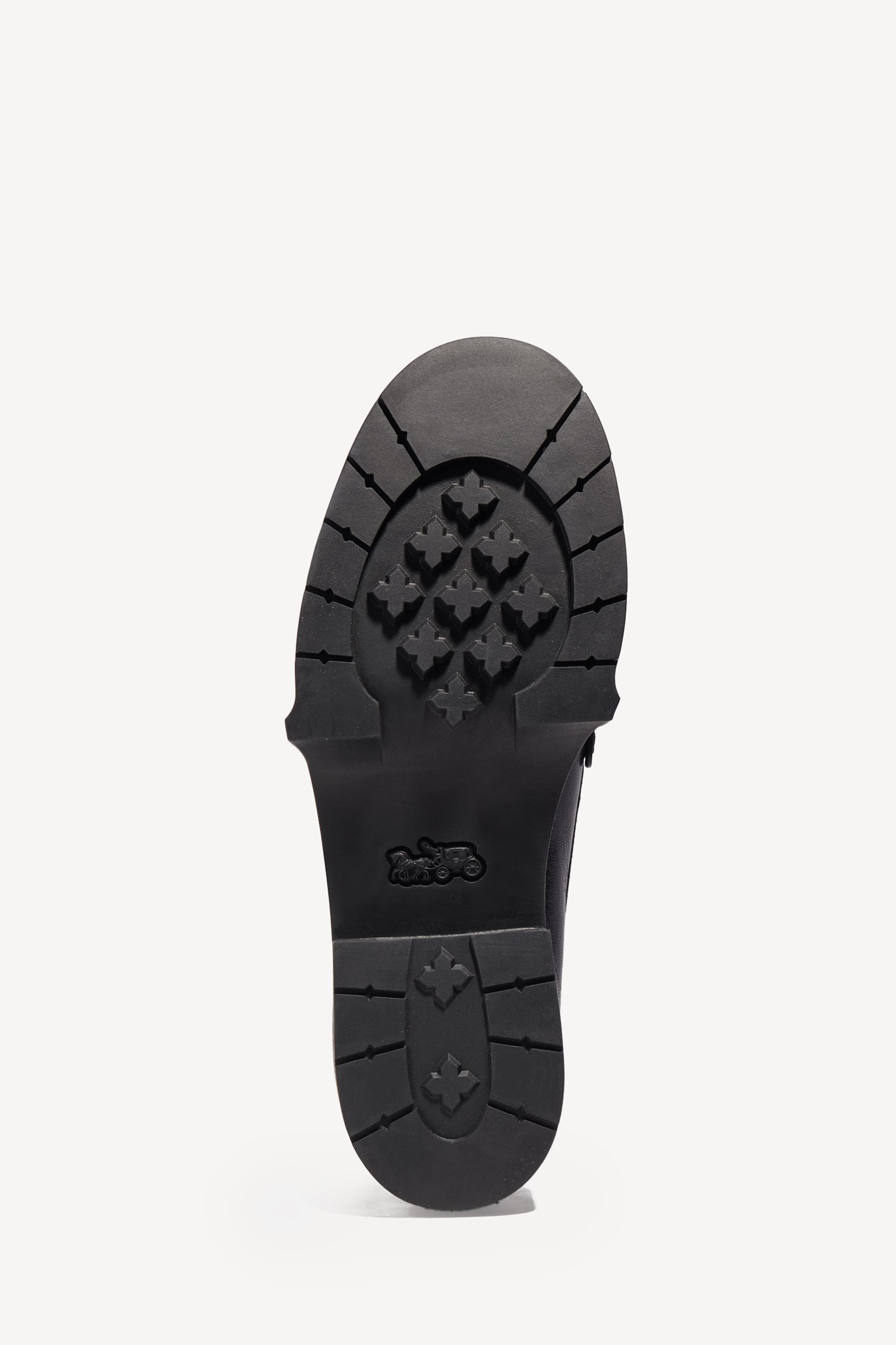 COACH Black Leather Chunky Loafers