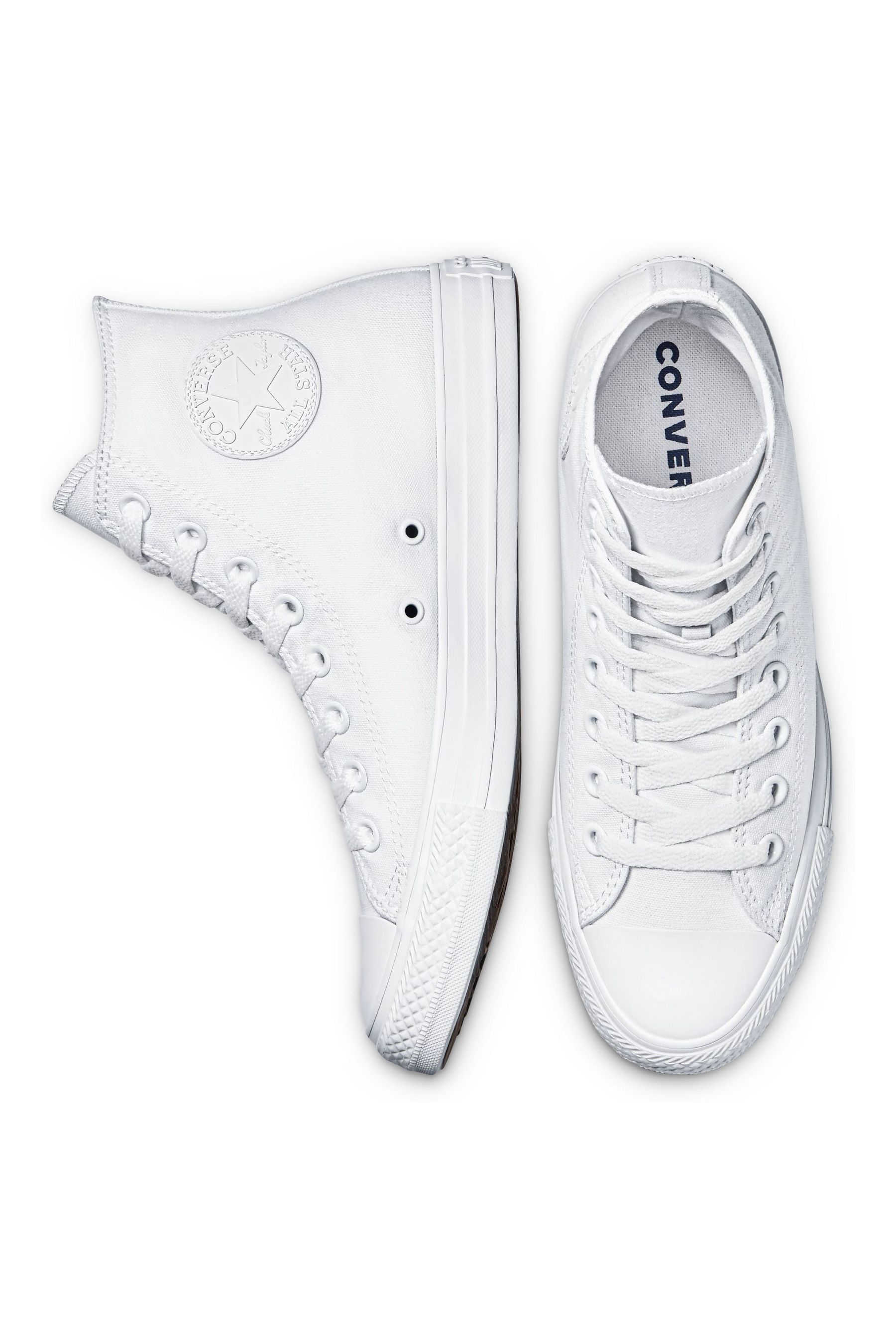 Converse white high top sneakers top