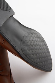 Tan Brown Brogue Shoes - Image 5 of 6